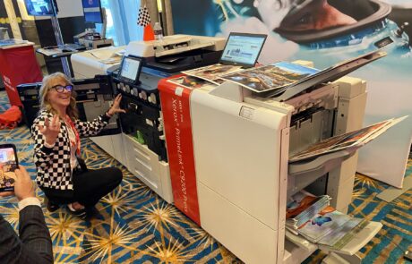 Fröhliche Menschen bei Xerox